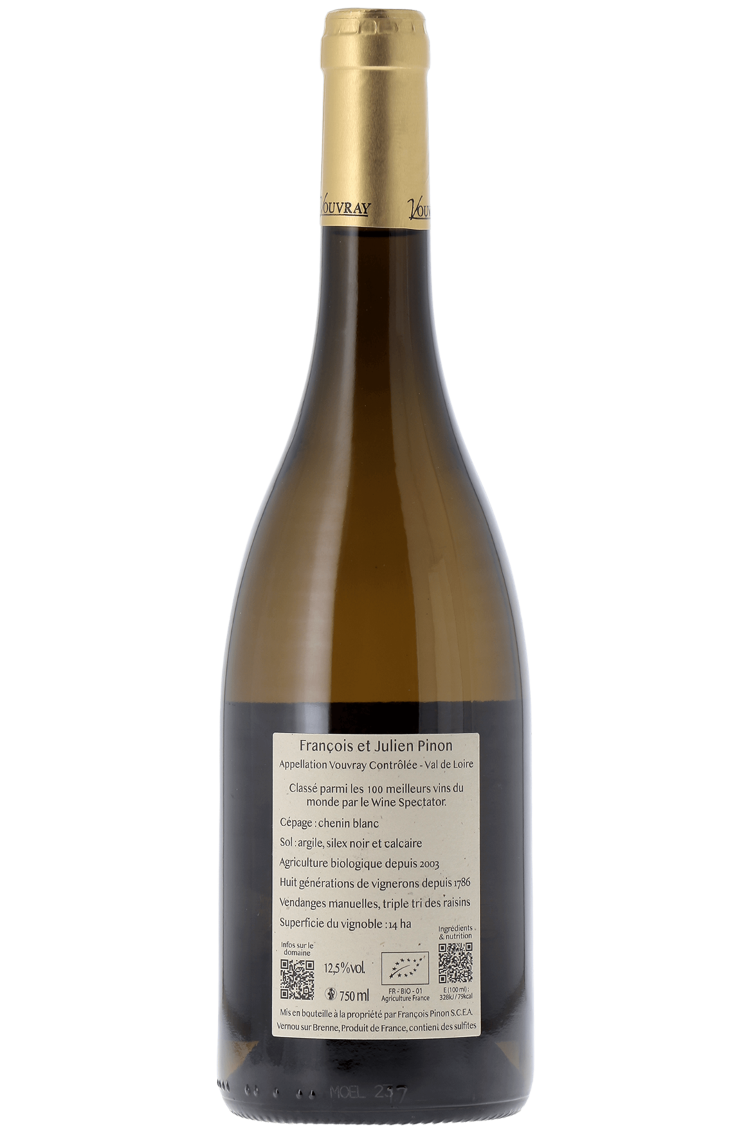 Vouvray Moelleux Domaine François & Julien Pinon 2023 - frontbs