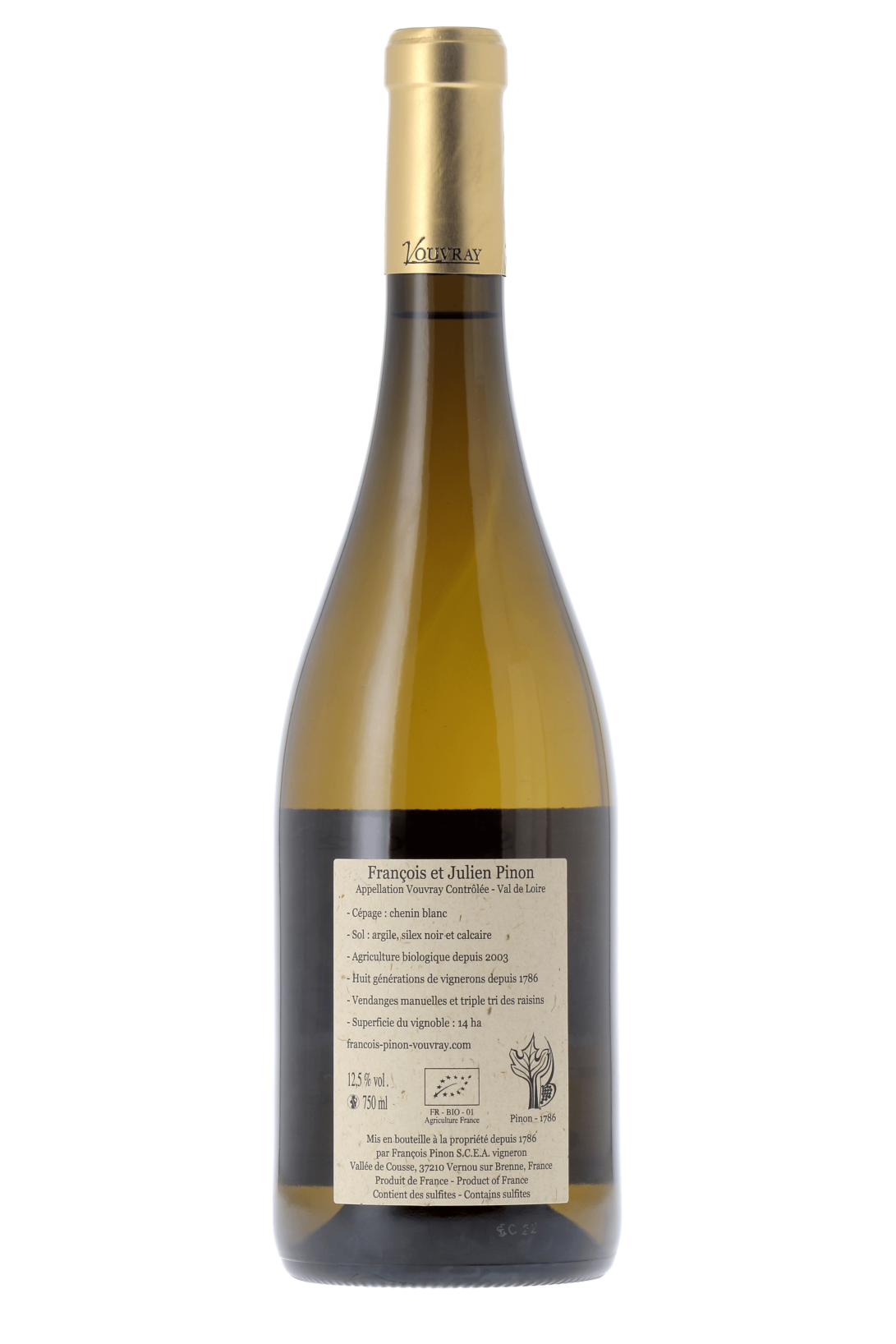 Vouvray Sec Domaine François & Julien Pinon 2022 - frontbs