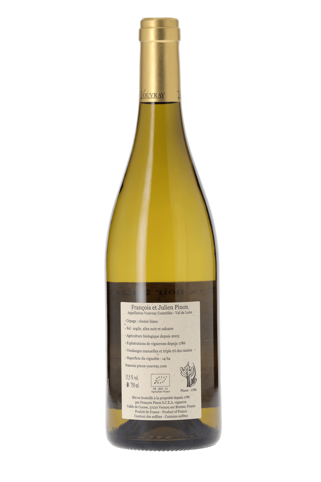 Vouvray Silex Noir Domaine François & Julien Pinon 2020 - frontbs