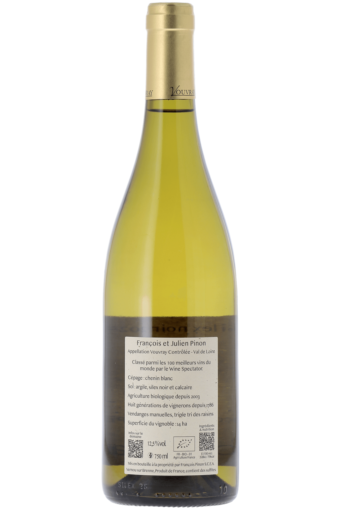 Vouvray Silex Noir Domaine François & Julien Pinon 2025 - frontbs