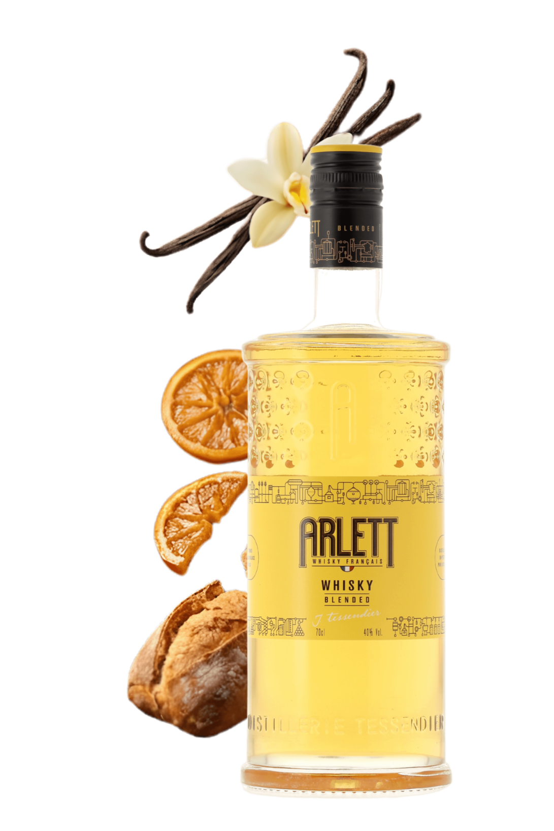 WHISKY Arlett Blended - Distillerie Tessendier & Fils - frontbs