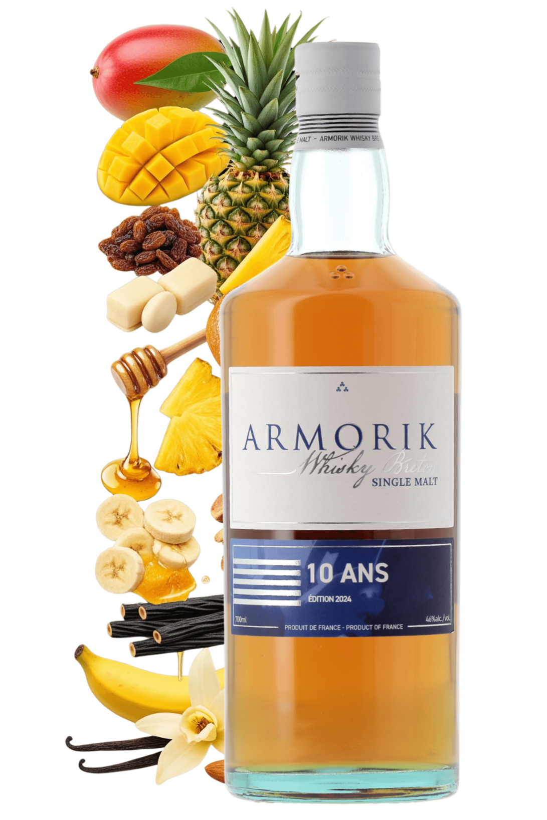 Whisky Armorik 10 ans Distillerie Warenghem 70cl - frontbs